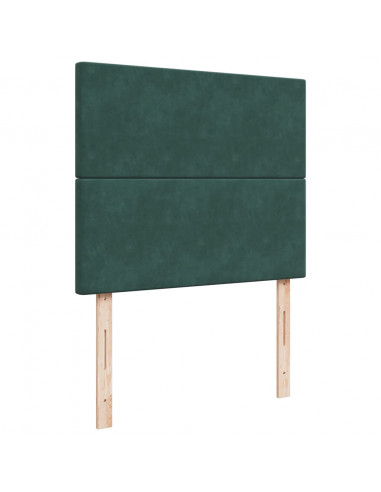 Giroletto a Molle con Materasso Verde Scuro 120x190 cm Velluto