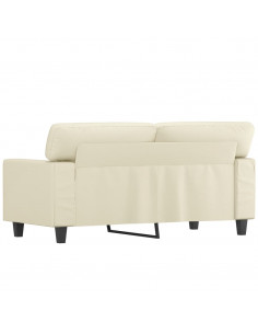 Divano a 2 Posti Crema 120 cm in Similpelle