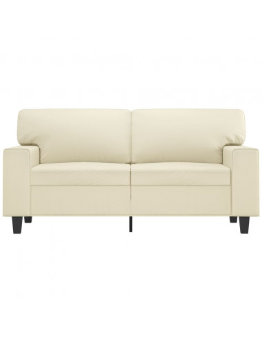 Divano a 2 Posti Crema 120 cm in Similpelle