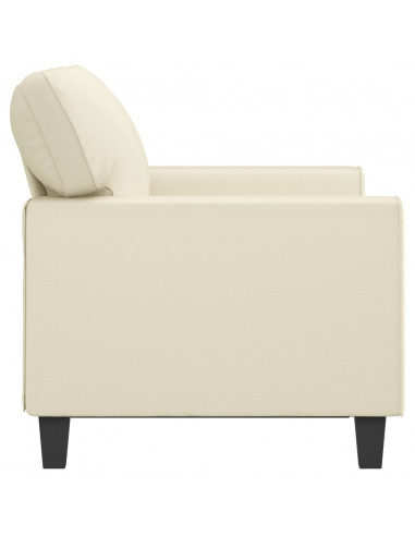 Divano a 2 Posti Crema 120 cm in Similpelle