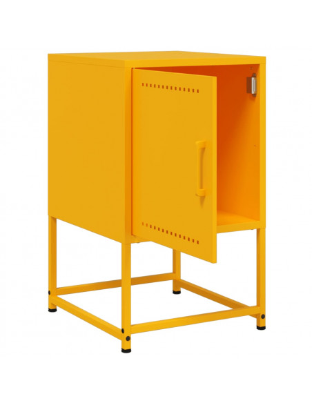 Comodini 2 pz Giallo Senape 36x39x60,5 cm in Acciaio