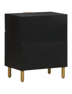 Comodino Nero 50x33x60 cm in Legno Multistrato 2