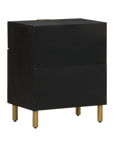 Comodino Nero 50x33x60 cm in Legno Multistrato