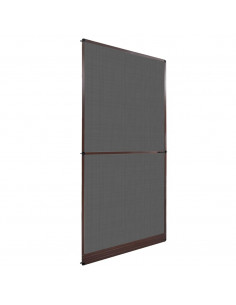 Zanzariera con Cardini per Porte Marrone 120 x 240 cm