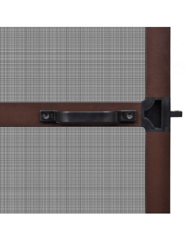 Zanzariera con Cardini per Porte Marrone 120 x 240 cm