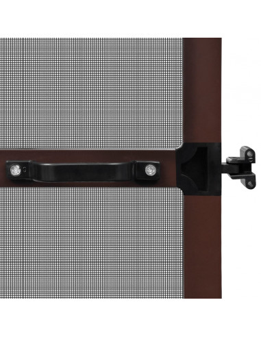 Zanzariera con Cardini per Porte Marrone 120 x 240 cm