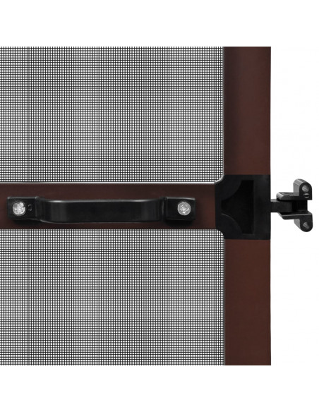 Zanzariera con Cardini per Porte Marrone 120 x 240 cm