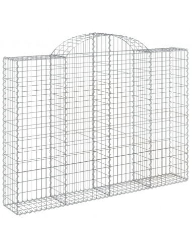 Cesti Gabbioni ad Arco 5 pz 200x30x140/160 cm Ferro Zincato