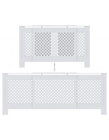 Copertura per Radiatore Bianca in MDF 205 cm