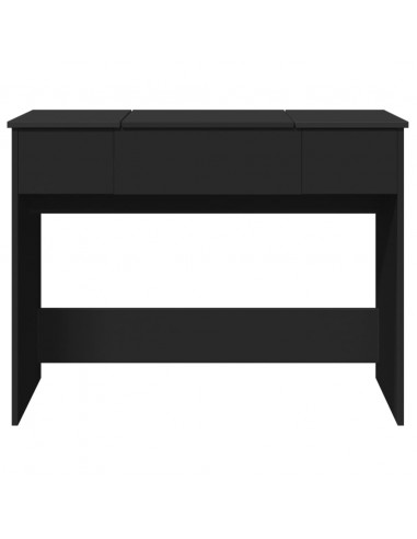 Toeletta con Specchio Nero 100x45x76 cm