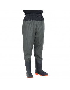 Wader da Pesca alla Vita con Stivali Verde Scuro Taglia 41 2