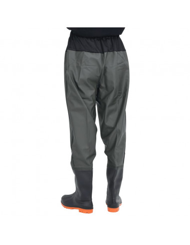 Wader da Pesca alla Vita con Stivali Verde Scuro Taglia 41