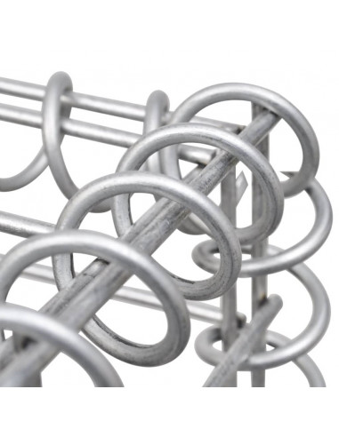 Cesto Gabbione con Coperchio in Filo Zincato 100 x 80 x 30 cm