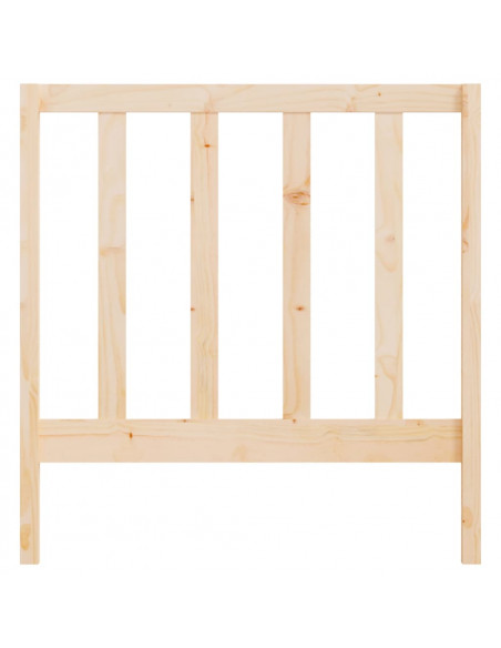 Testiera per Letto 81x4x100 cm in Legno Massello di Pino