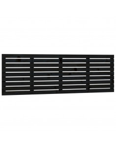 Testiera da Parete Nera 166x3x63 cm in Legno Massello di Pino 2