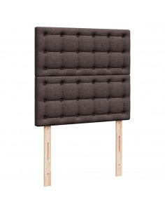 Giroletto a Molle con Materasso Marrone Scuro 80x200 cm Tessuto 2