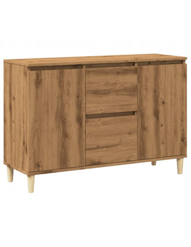 Credenza Rovere Artigianale 102x35x70 cm in Legno Multistrato