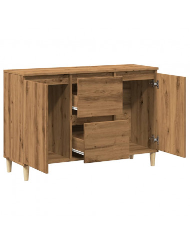 Credenza Rovere Artigianale 102x35x70 cm in Legno Multistrato