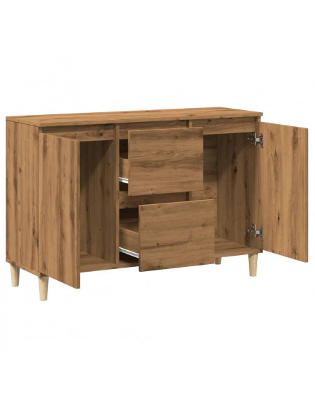 Credenza Rovere Artigianale 102x35x70 cm in Legno Multistrato