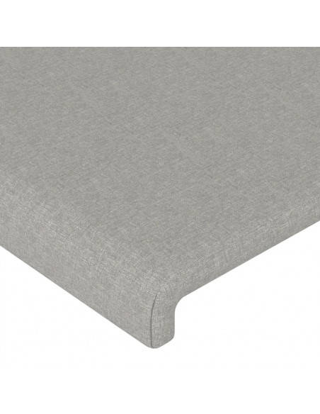 Testiera Grigio Chiaro 90x5x78/88 cm in Tessuto