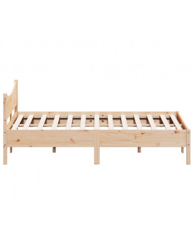 Giroletto con Testiera 150x200 cm in Legno Massello di Pino