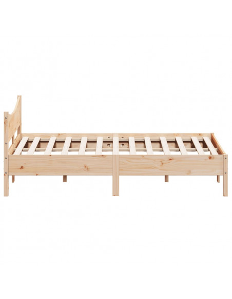 Giroletto con Testiera 150x200 cm in Legno Massello di Pino