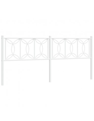 Testiera in Metallo Bianco 200 cm