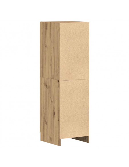 Armadietto Cucina Rovere Artigianale 38x41,5x131,5 cm in Legno