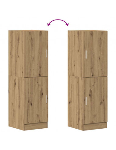 Armadietto Cucina Rovere Artigianale 38x41,5x131,5 cm in Legno