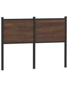 Testiera Rovere Marrone 120 cm in Legno Multistrato e Acciaio