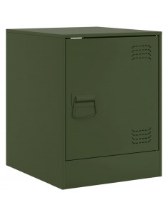 Comodini 2 pz Verde Oliva 34,5x39x44 cm in Acciaio 2