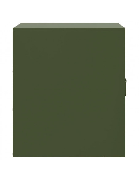 Comodini 2 pz Verde Oliva 34,5x39x44 cm in Acciaio
