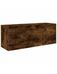 Armadietto Bagno Rovere Fumo 80x25x30 cm in Legno Multistrato 2