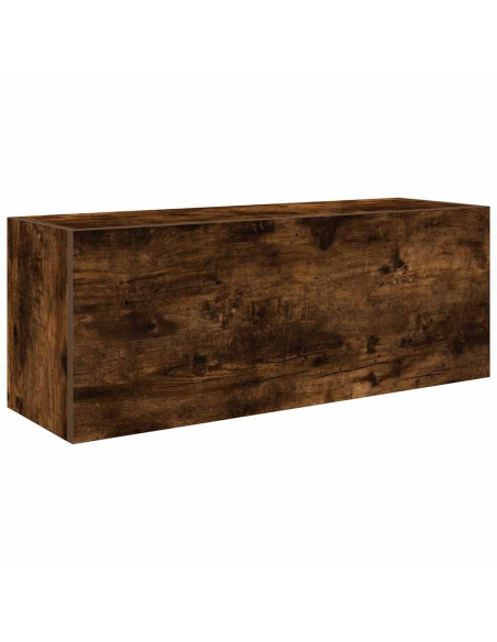 Armadietto Bagno Rovere Fumo 80x25x30 cm in Legno Multistrato