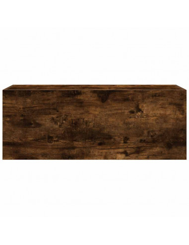 Armadietto Bagno Rovere Fumo 80x25x30 cm in Legno Multistrato