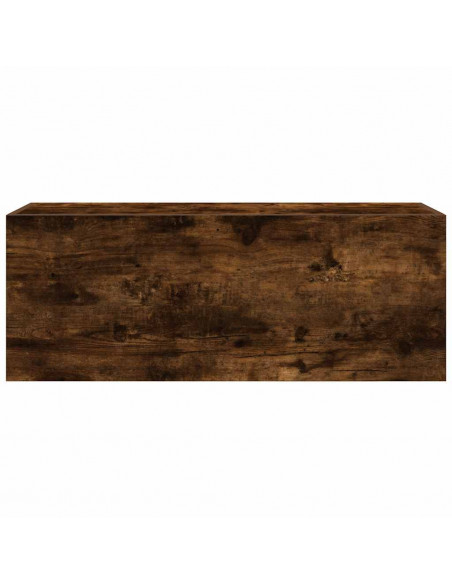 Armadietto Bagno Rovere Fumo 80x25x30 cm in Legno Multistrato