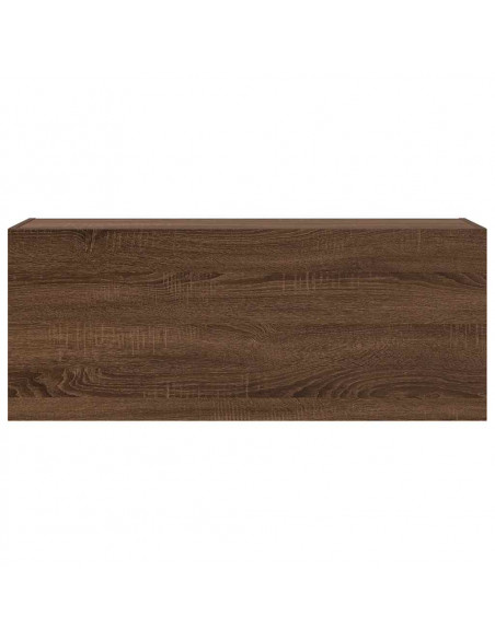 Armadietto Bagno Rovere Marrone 100x25x40 cm in Truciolato