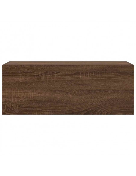 Armadietto Bagno Rovere Marrone 80x25x30cm in Legno Multistrato