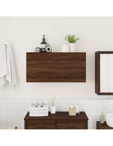 Armadietto Bagno Rovere Marrone 80x25x40 cm in Truciolato