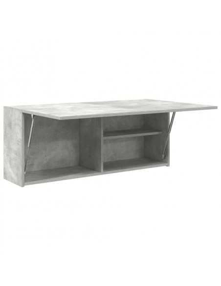 Armadietto da Bagno Grigio Cemento 100x25x40 cm in Truciolato