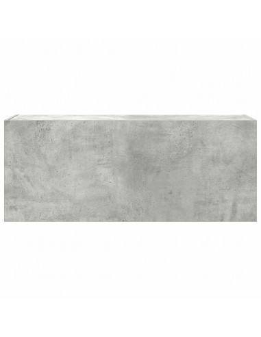 Armadietto da Bagno Grigio Cemento 100x25x40 cm in Truciolato