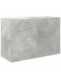 Armadietto da Bagno Grigio Cemento 60x25x40 cm in Truciolato 2