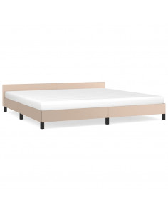 Giroletto con Testiera Cappuccino 200x200 cm in Similpelle 2