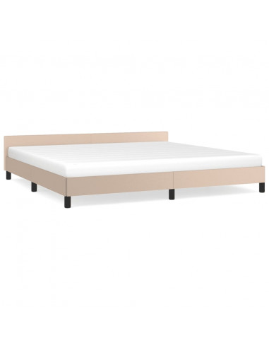 Giroletto con Testiera Cappuccino 200x200 cm in Similpelle