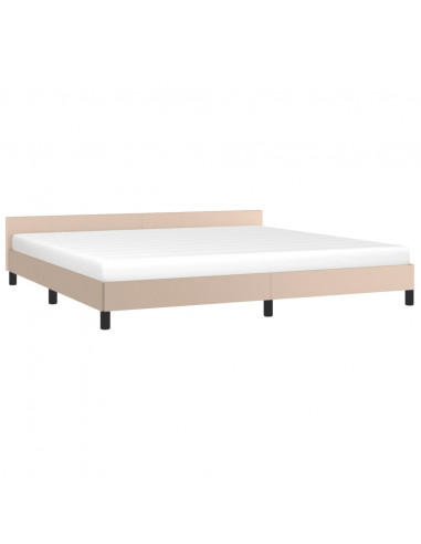 Giroletto con Testiera Cappuccino 200x200 cm in Similpelle