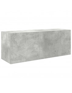 Armadietto da Bagno Grigio Cemento 80x25x30 cm in Truciolato 2