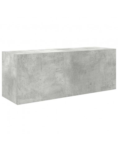 Armadietto da Bagno Grigio Cemento 80x25x30 cm in Truciolato
