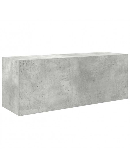 Armadietto da Bagno Grigio Cemento 80x25x30 cm in Truciolato