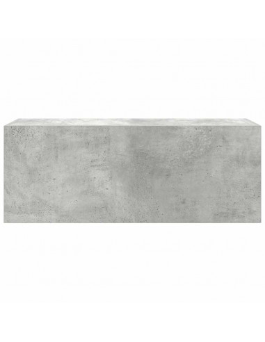 Armadietto da Bagno Grigio Cemento 80x25x30 cm in Truciolato
