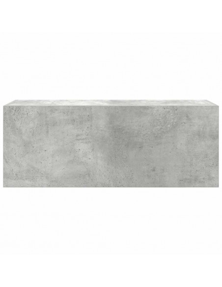 Armadietto da Bagno Grigio Cemento 80x25x30 cm in Truciolato
